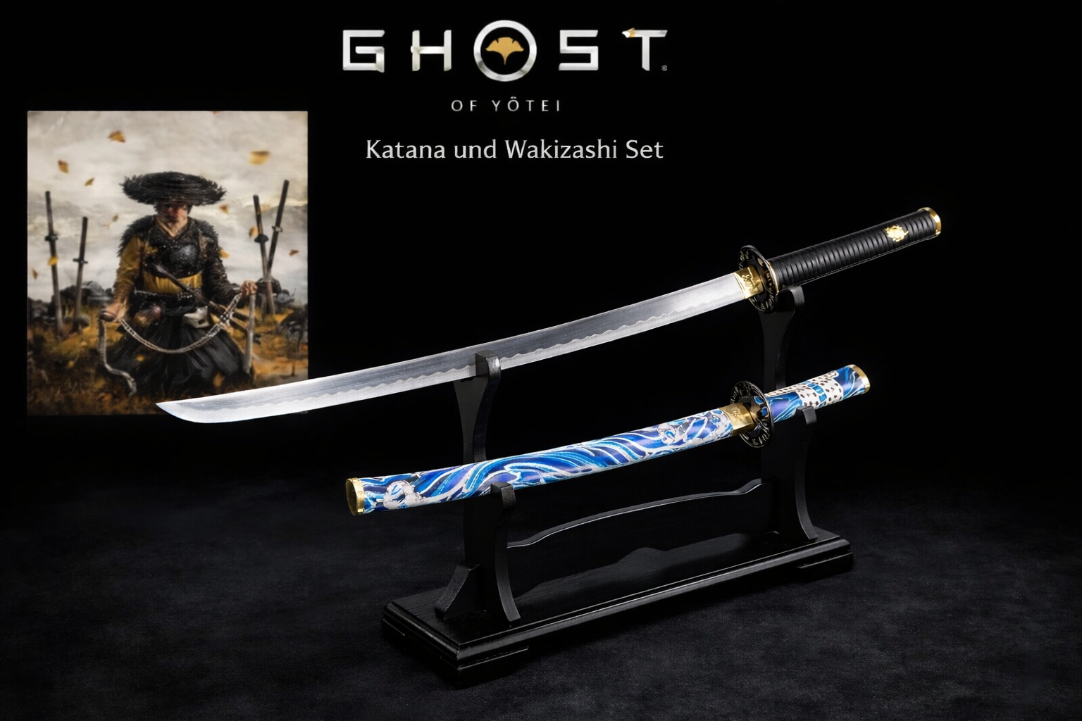 Ghost of Yōtei: "The Wolf's Daisho" – Katana & Wakizashi Set inkl. Doppelständer
