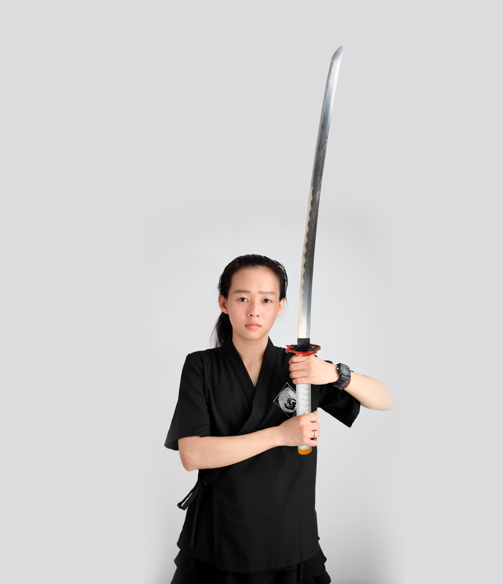 Demon Slayer: Kimetsu no Yaiba - Rengoku Kyoujurou Schwert - handgeschmiedet und gefaltet, Set
