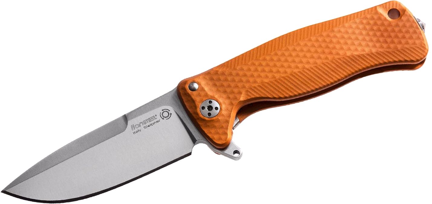 SR-22A OS Integral, Sleipner Drop Point Blade, Orange Aluminum Handle