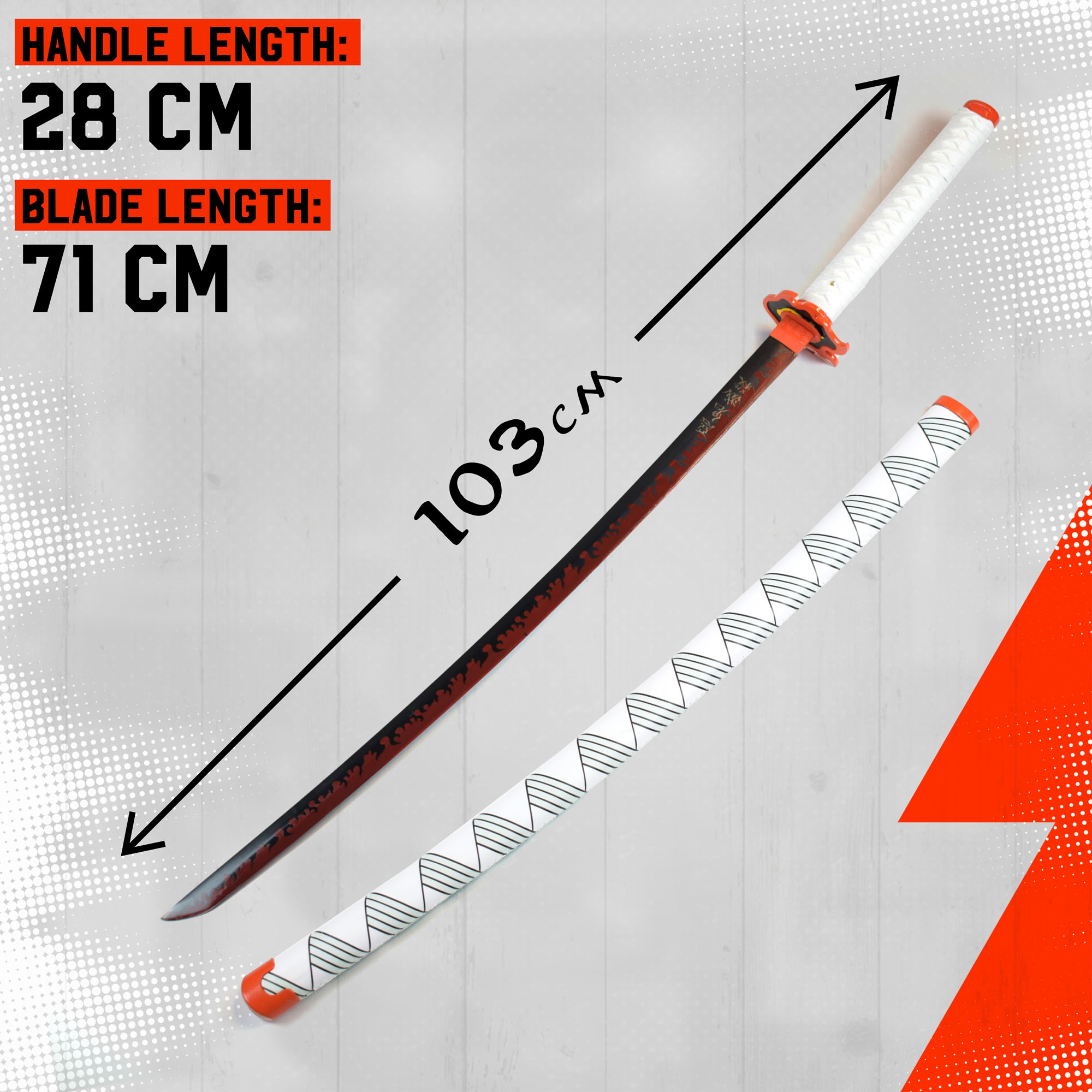 Demon Slayer: Kimetsu no Yaiba - Rengoku Kyoujurou Schwert - handgeschmiedet