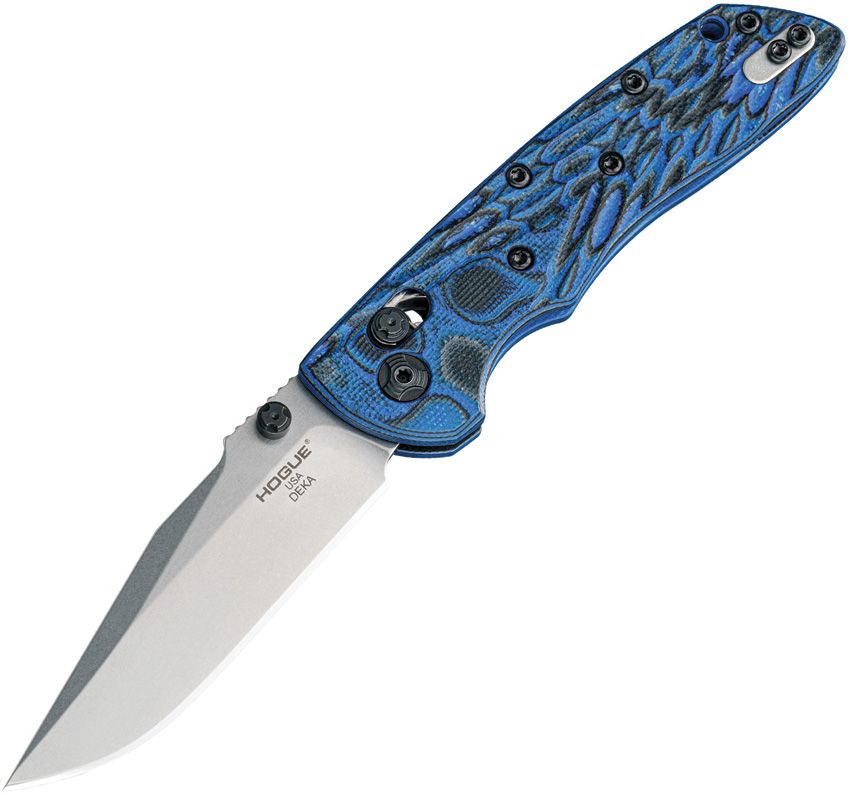 Deka ABLE, CPM-20CV Stonewashed Blade, Blue Lava G10 Handle