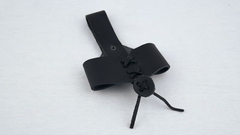 Ledergürtelhalter für Trinkhörner