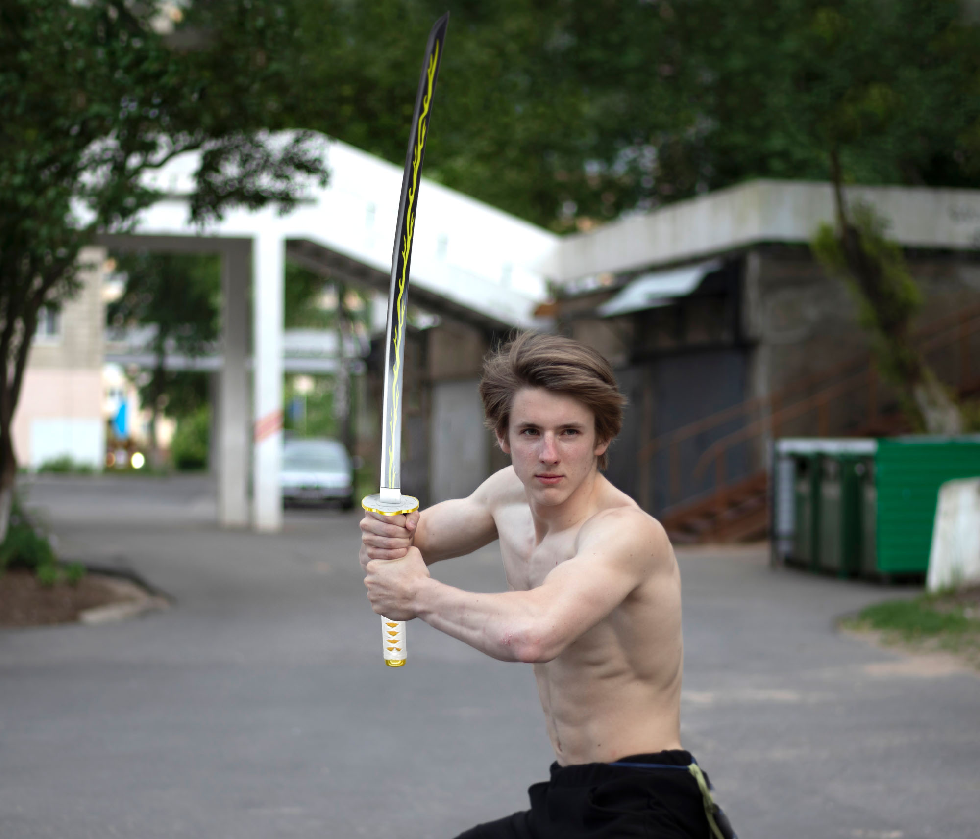 Demon Slayer: Kimetsu no Yaiba - Agatsuma Zenitsu Schwert - handgeschmiedet