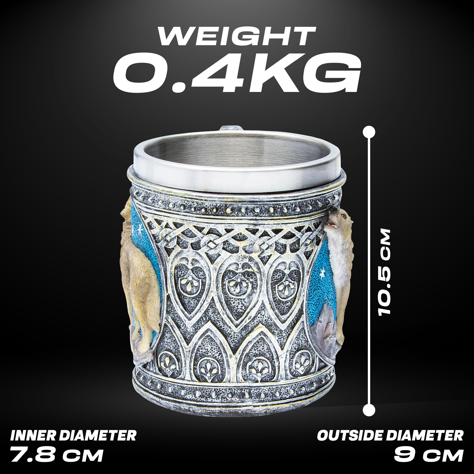 The Witcher - Geralt's Lone Wolf Fantasy Becher