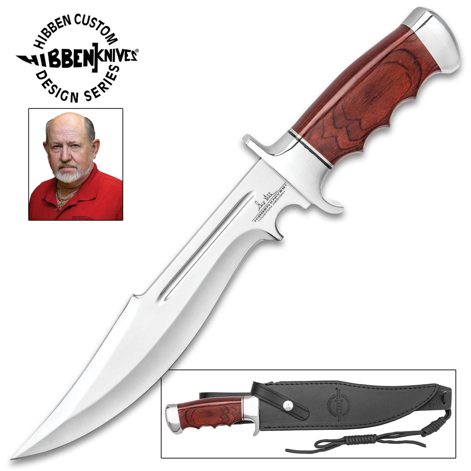 Gil Hibben Wood Bowie Messer Gil Hibben Wood Bowie Messer