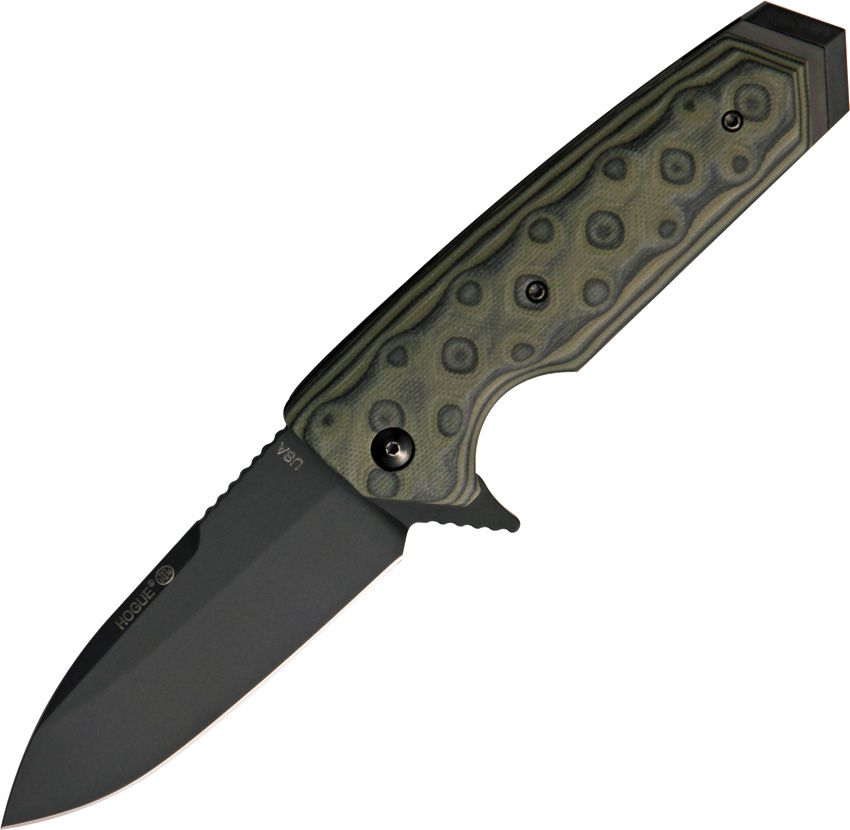EX02, Spear Point Blade with G-Mascus Green G-10 Handles