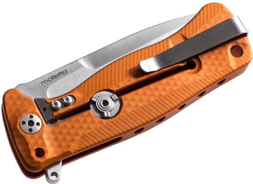 SR-22A OS Integral, Sleipner Drop Point Blade, Orange Aluminum Handle