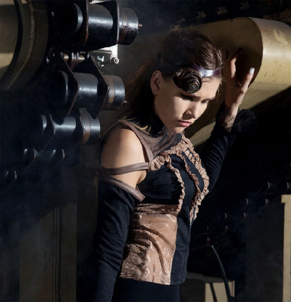 Monocle with LED black