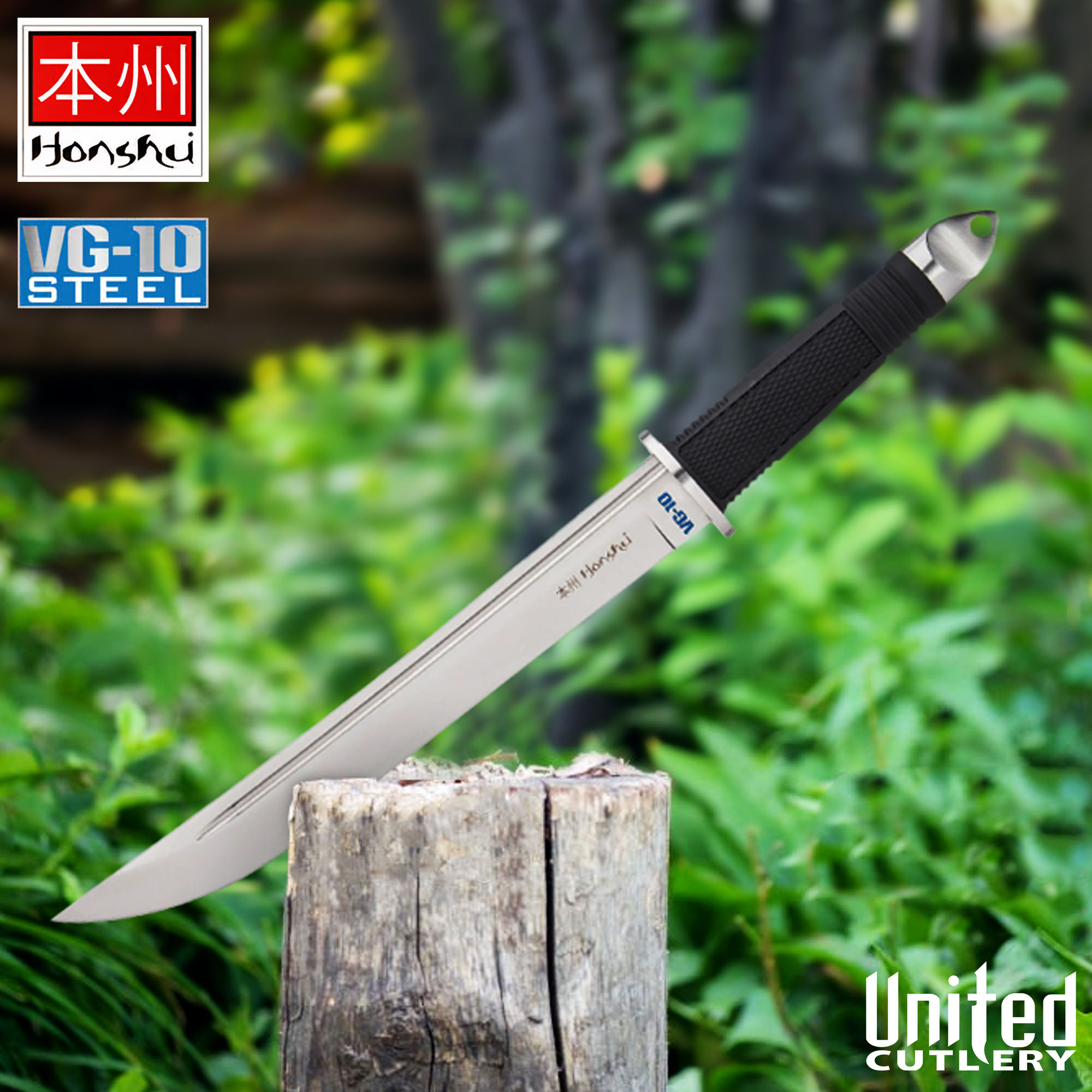 VG-10 Honshu Tanto Knife with Leather Sheath