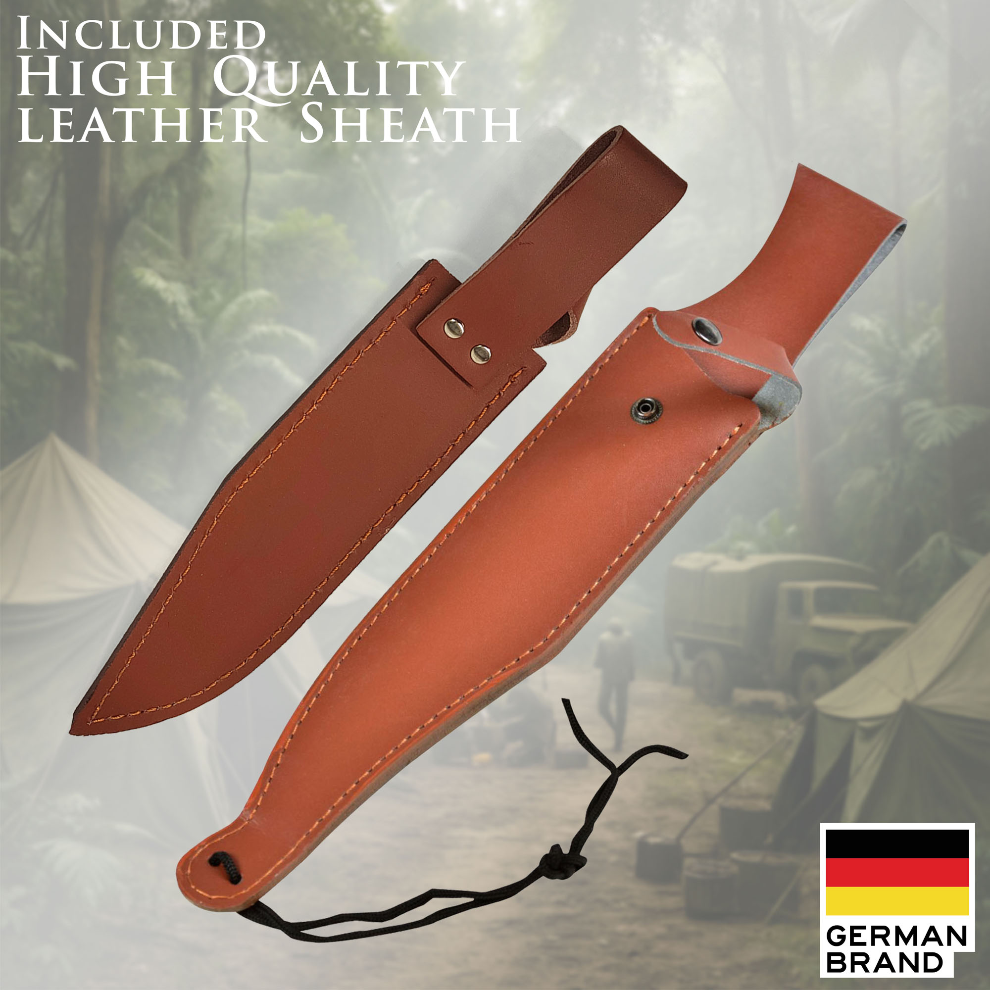 Rambo Knife Set – First Blood Part II & Rambo III | Legendary Movie Replica Bundle with Leather Sheaths