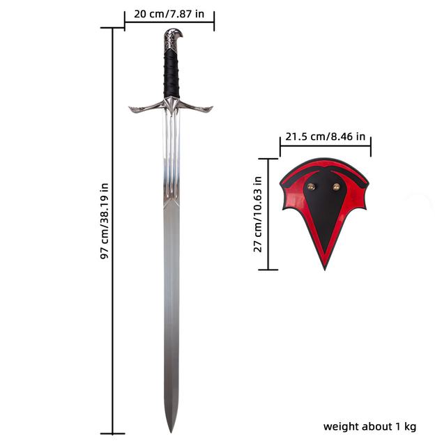 Assassin's Creed: Sword of Altaïr – 38.2" Steel Replica with Wooden Plaque