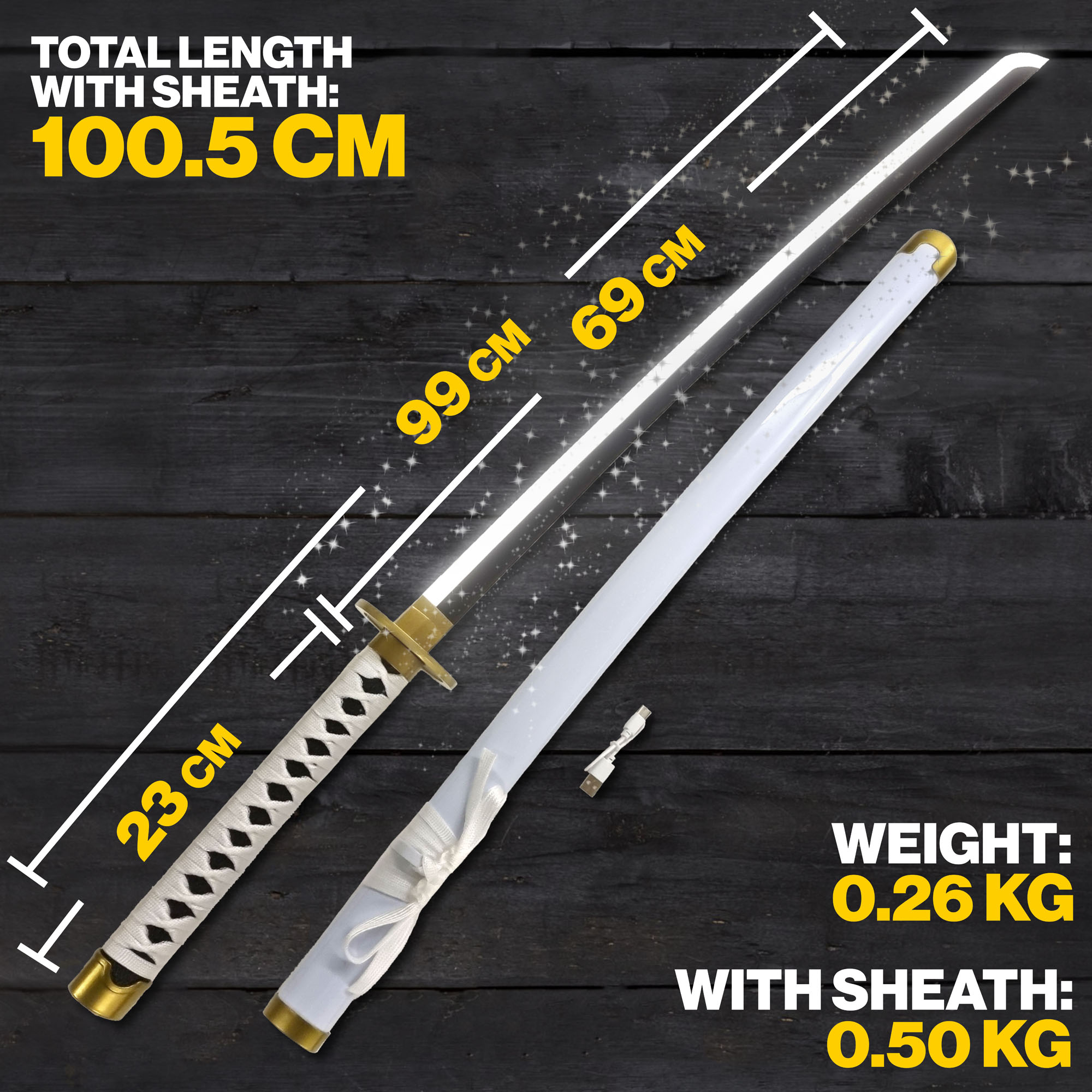 One Piece - Wado-Ichi-Monji Katana - LED Version One Piece - Wado-Ichi-Monji Katana - LED Version