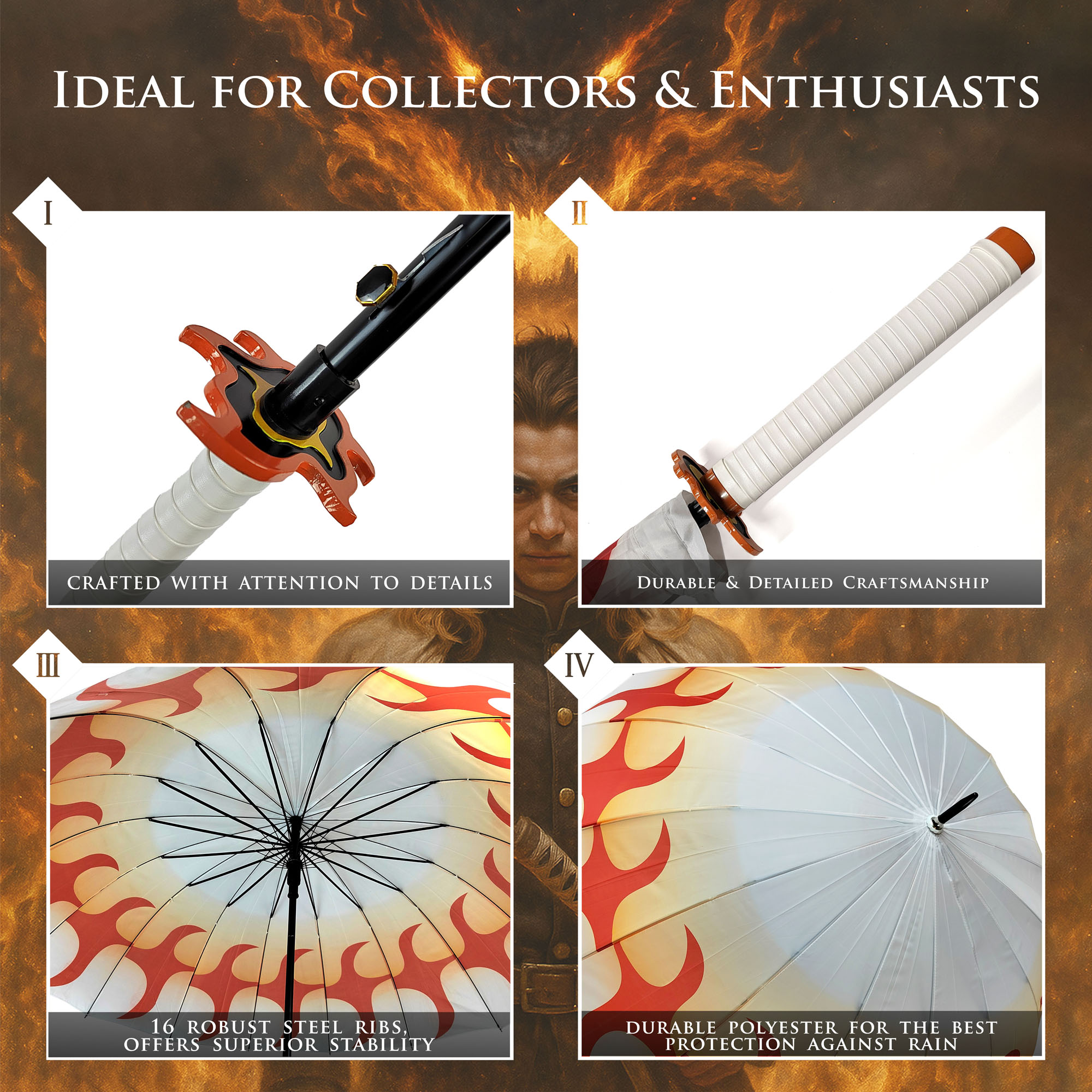 Demon Slayer - Rengoku Kyojuro Katana Regenschirm