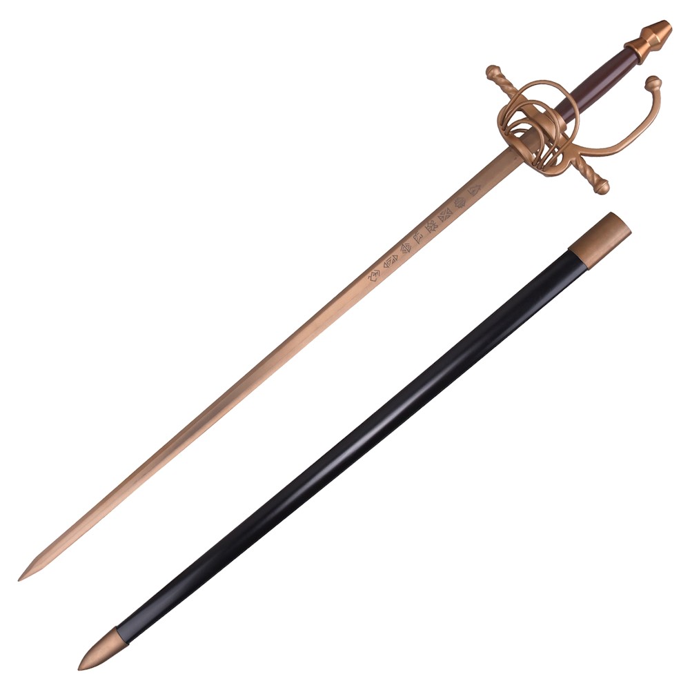 Clair Obscur: Expedition 33 – Maelles Rapier (117 cm) Stahl-Replika mit Holzscheide