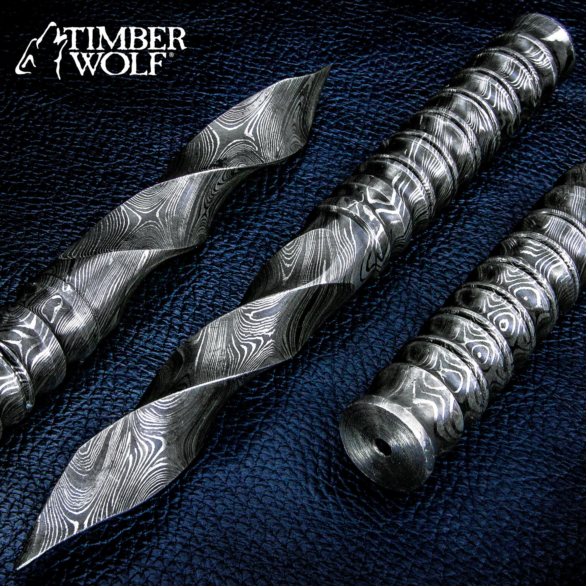 Timber Wolf Damascus Spiral Dagger