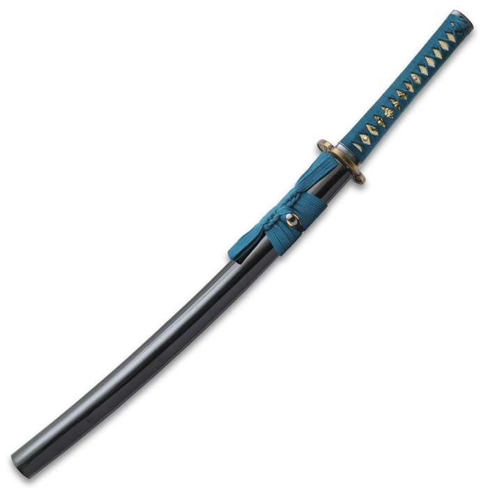 Shikoto Hammer-Forged Longquan Master Teal Wakizashi