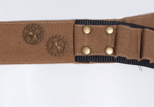 Steampunk Tasche mit Gürtel braun