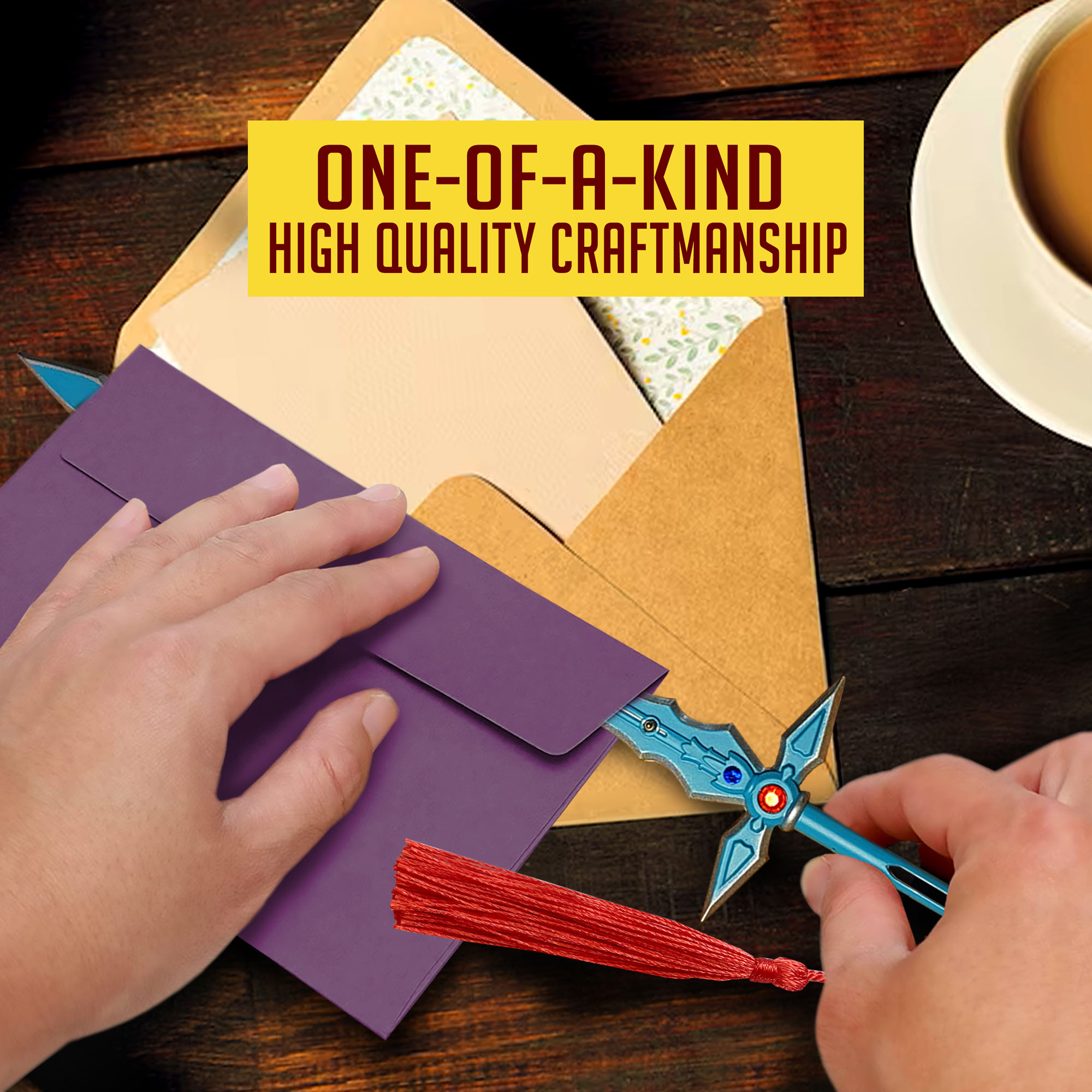 Sword Art Online – Blauer Dark Repulser Brieföffner mit Scheide und Ständer