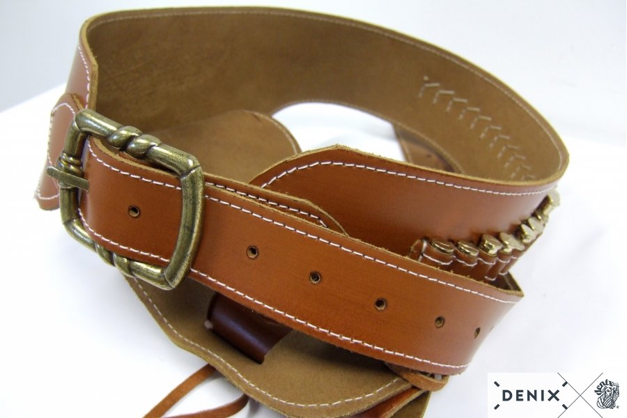 Leather Colt Belt, for 1 colt, with 24 balls, with sheriff's star