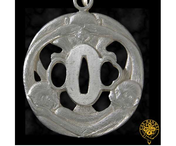 Three-Monkey Tsuba Pendant