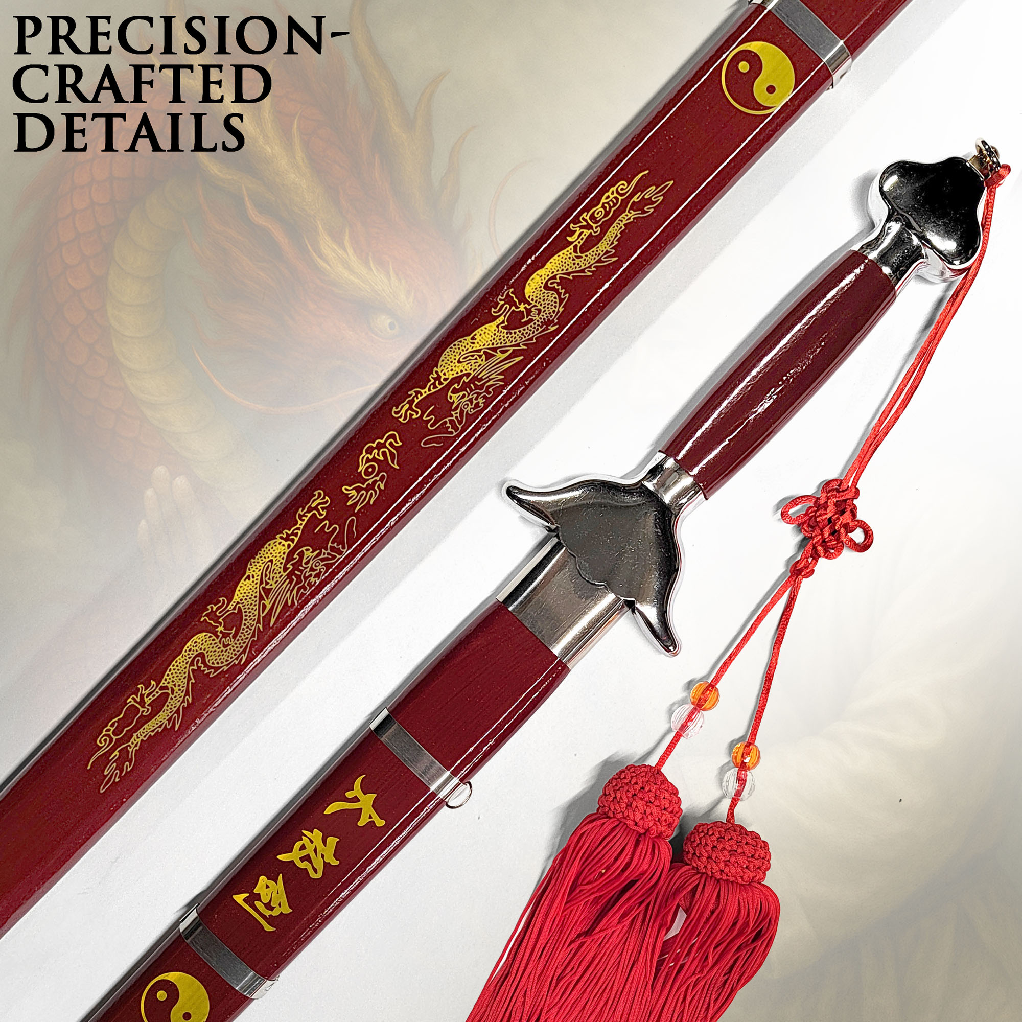 Tai Chi sword with flexible blade – 56 cm blade length including bag