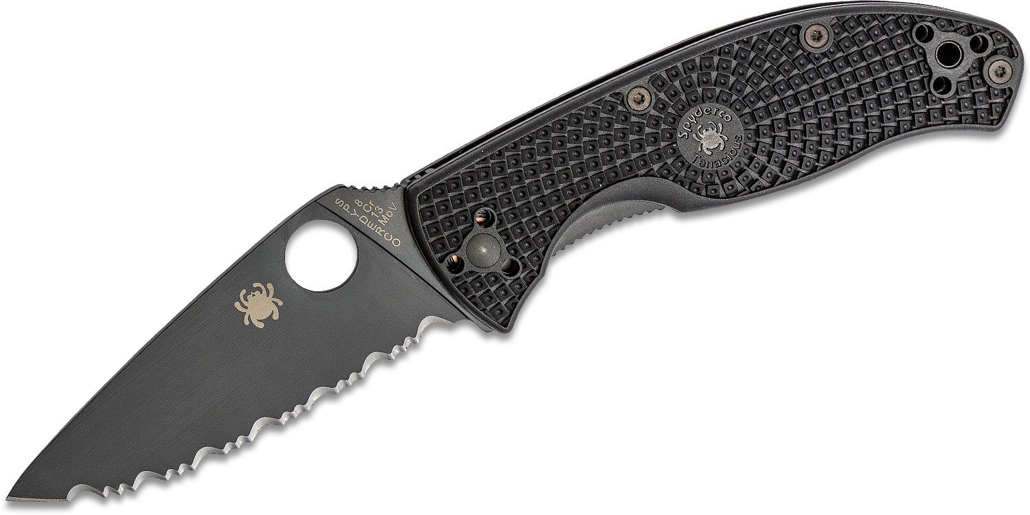 Tenacious, serrated edge, black