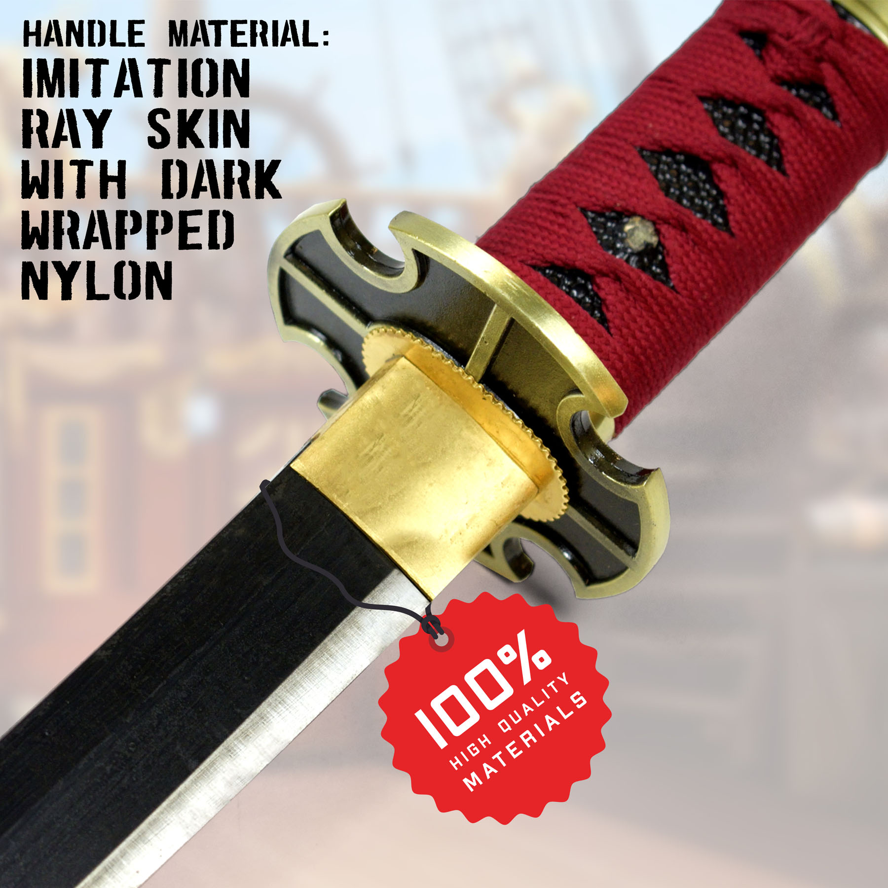 One Piece Roronoa Zoro Katana - handgeschmiedet&gefaltet, Set