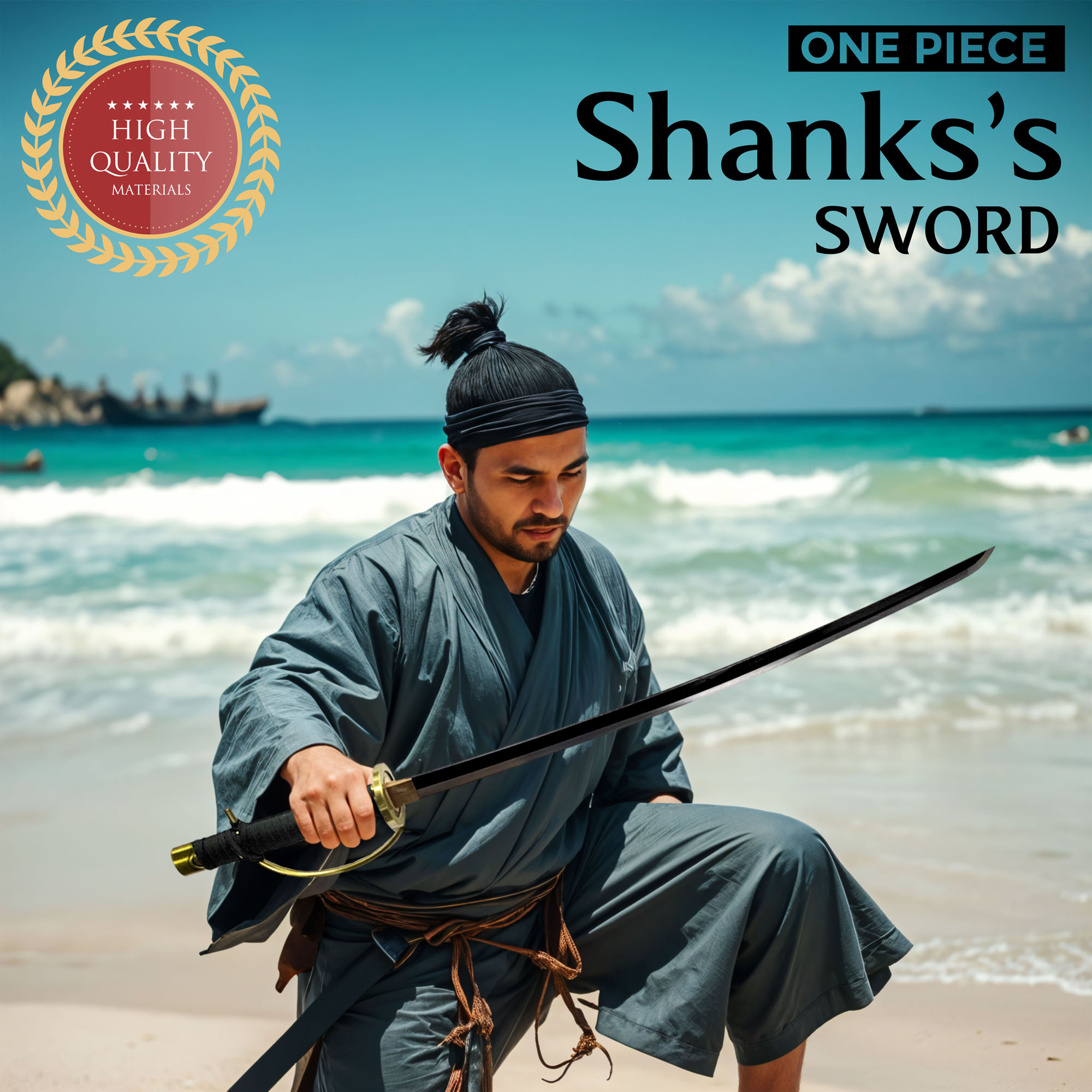 One Piece - Shanks's Sword with Sheath, Handforged