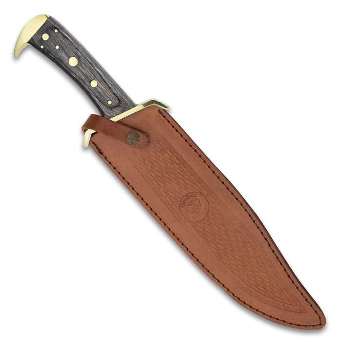 Western Outlaw Bowie Knife With Leather Sheath