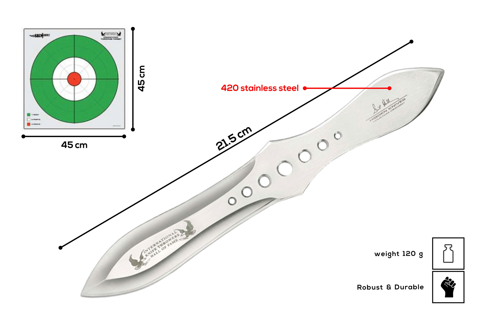 Hibben Competition Thrower Triple Set klein