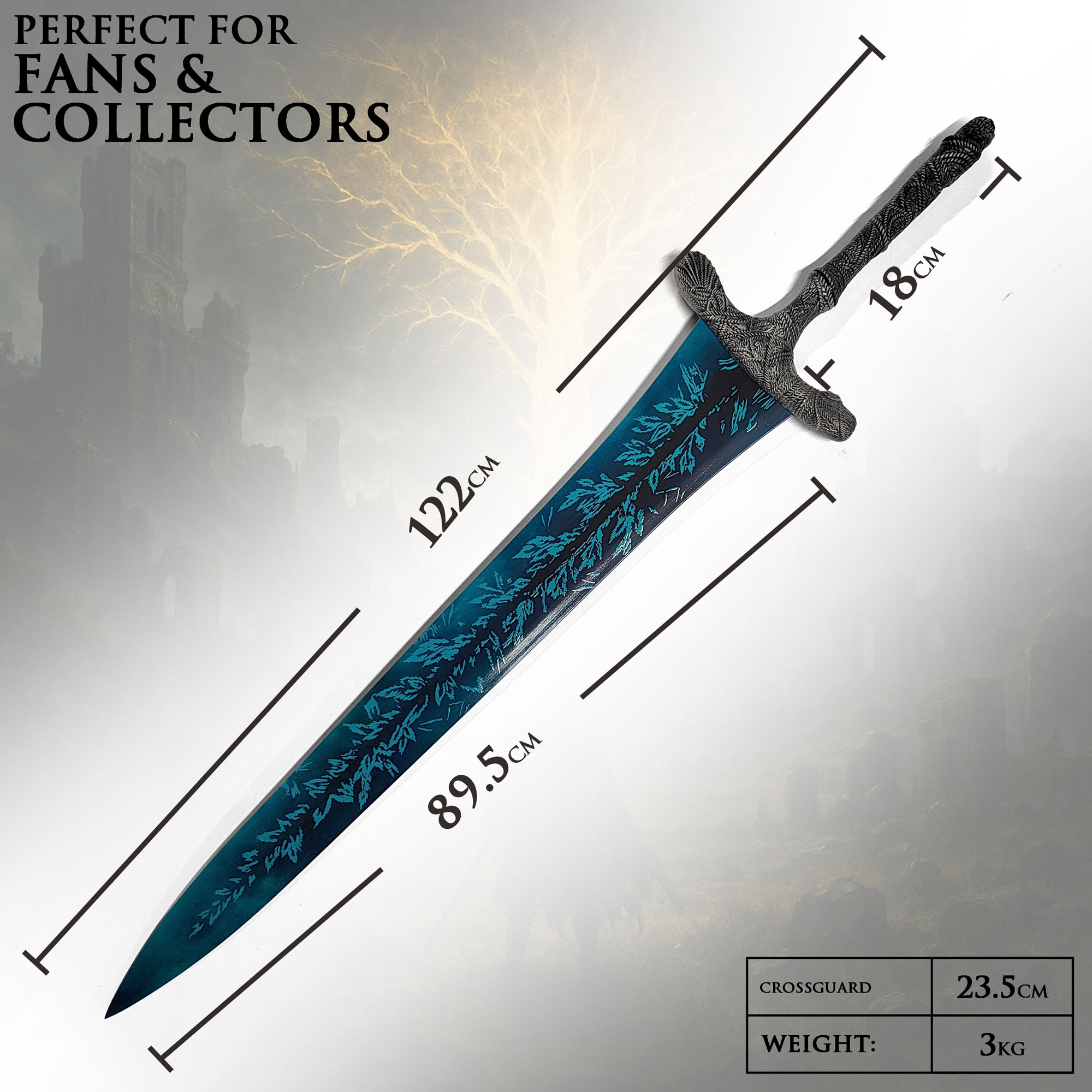 ELDEN RING - DARK MOON GREATSWORD with big Plaque