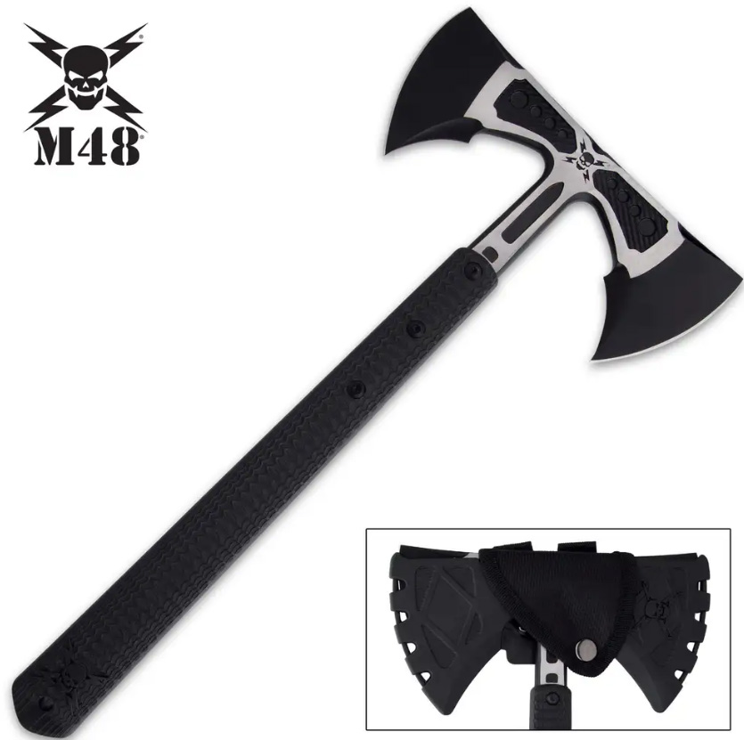 M48 Liberator Double-Headed Infantry Tomahawk Axe And Sheath