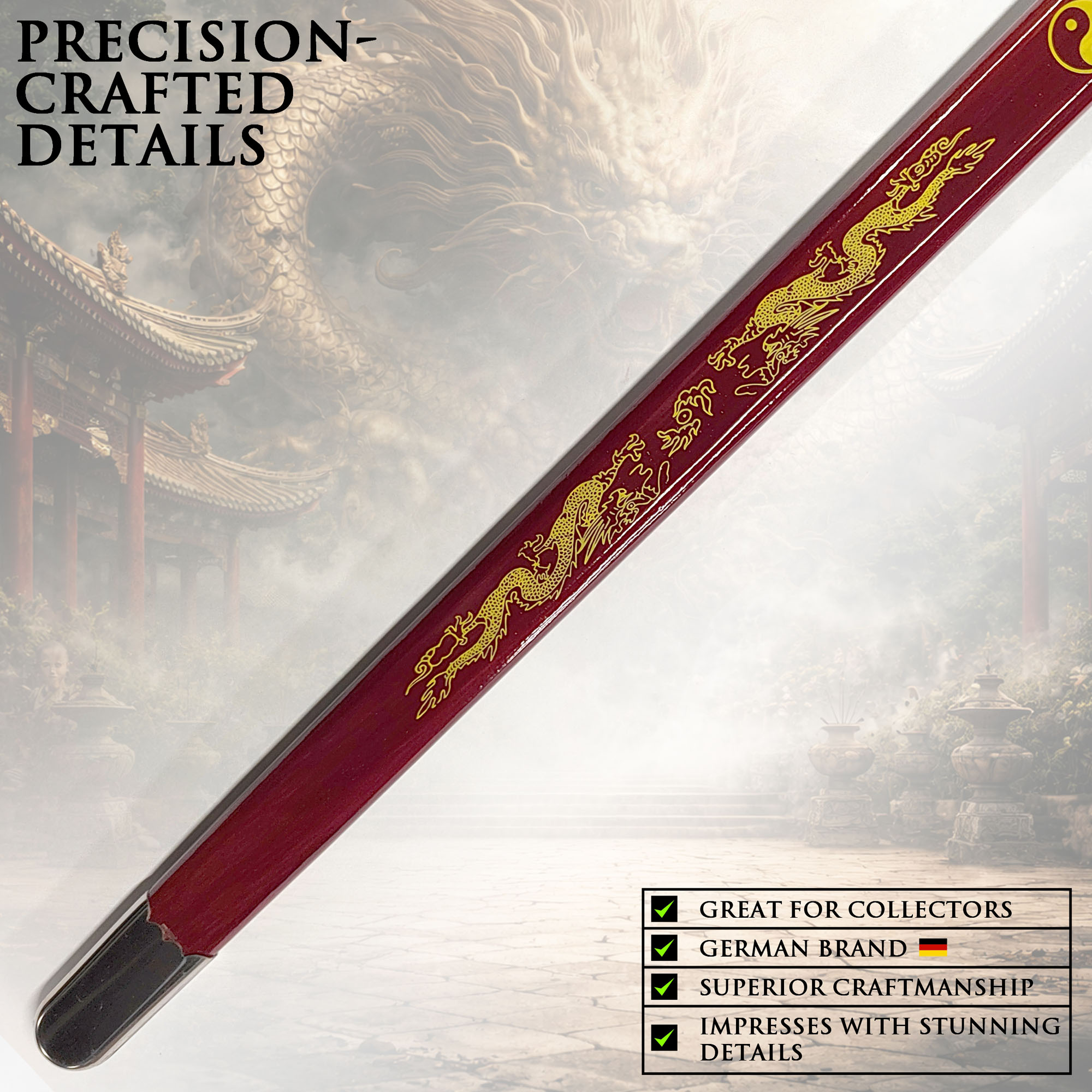 Tai Chi sword with flexible blade – 71 cm blade length including bag