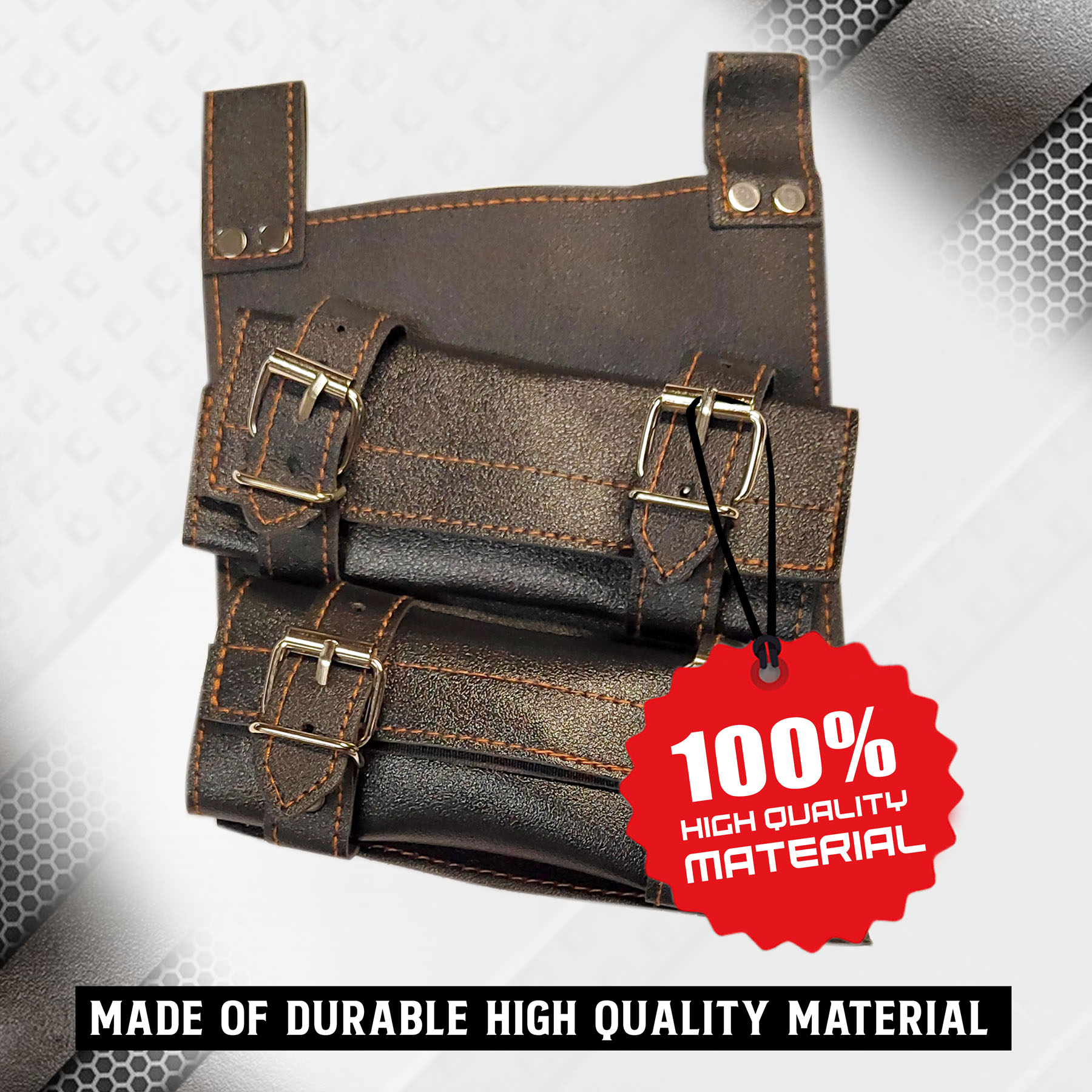 Belt sword holder for 2 swords on the same side, black