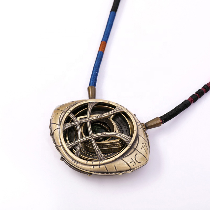 Dr Strange Eye Of Agamotto Necklace Metal LED Light-up