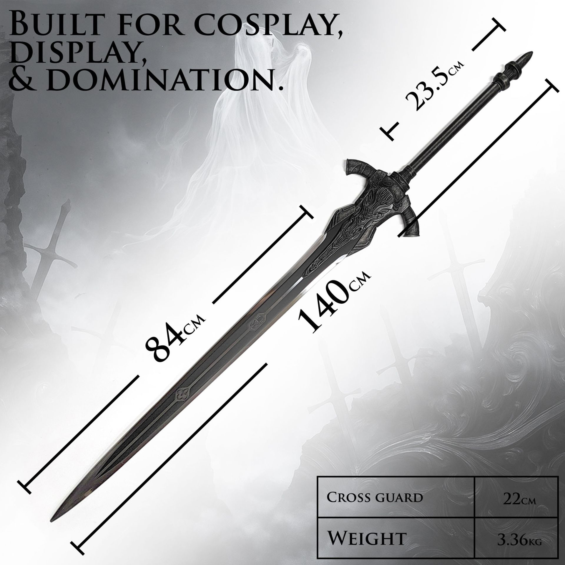 Dark Souls - Großschwert von Artorias 140cm mit Wandtafel