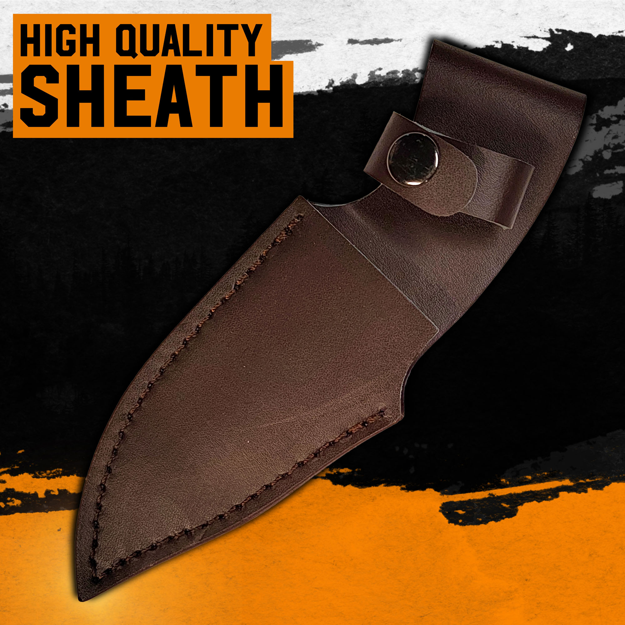 Tracker Jagdmesser mit Lederscheide