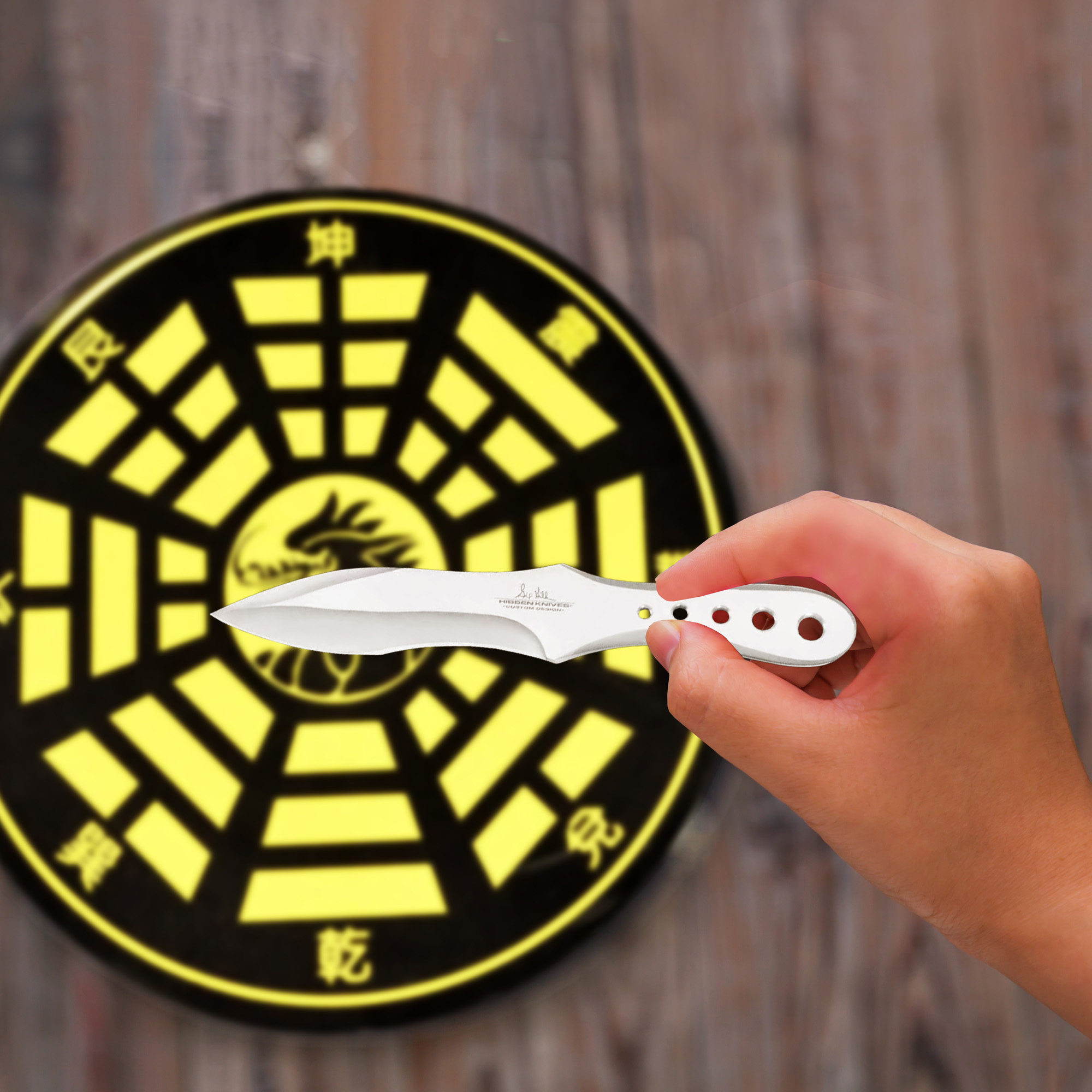 Gil Hibben Genx Pro Thrower Triple Set with Target