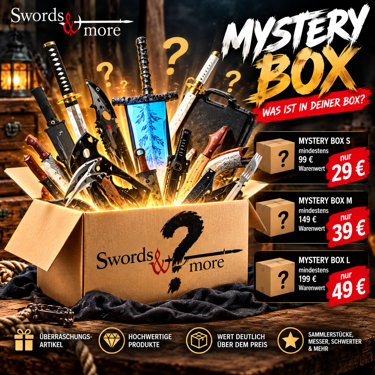 Mystery Box – Die große Überraschungsbox von Swords & more