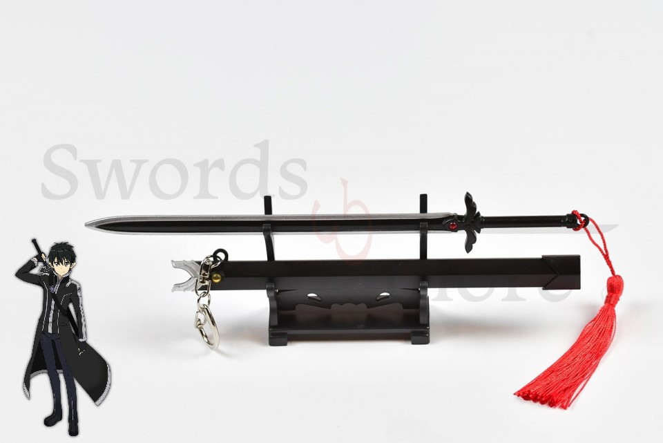 Sword Art Online - Kirito Sword Night Sky, sword letter opener with scabbard and stand 