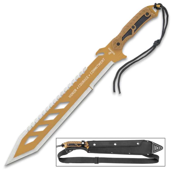 USMC Desert OPS Sawback Machete mit Scheide