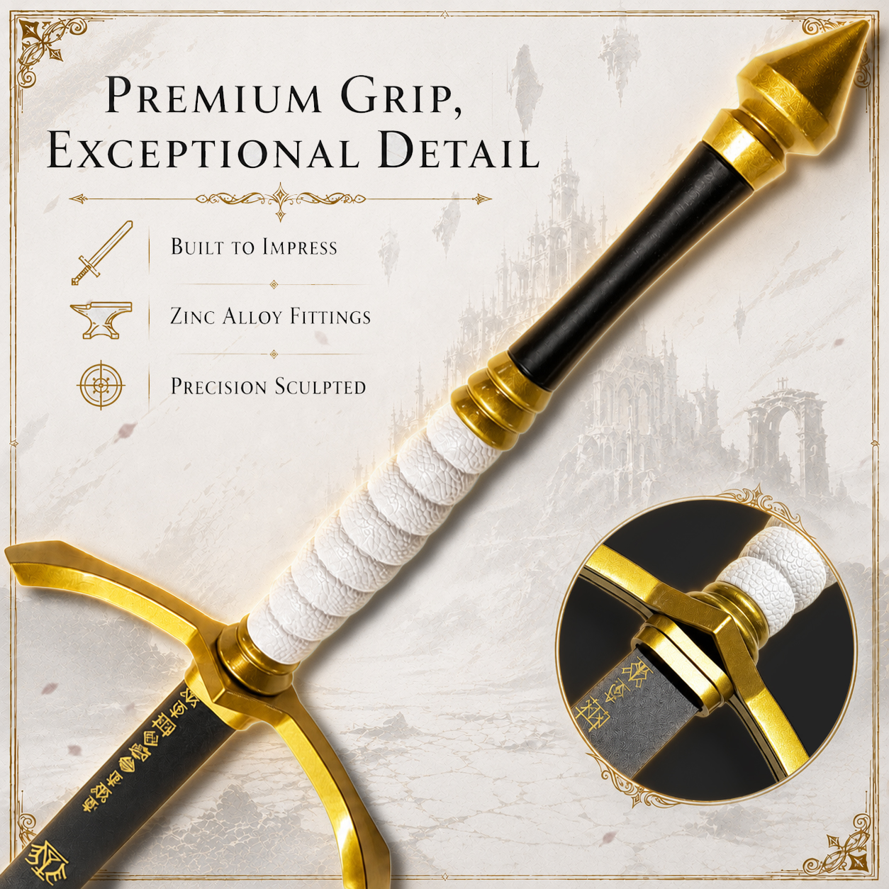 Clair Obscur: Expedition 33 – Gustave’s Noahram Sword Replica (47") with Plaque