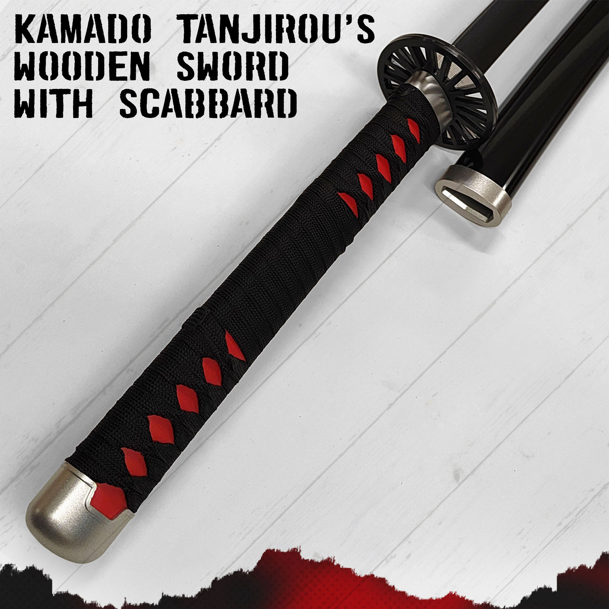 Demon Slayer - Kamado Tanjirou's Schwert aus Holz mit Scheide