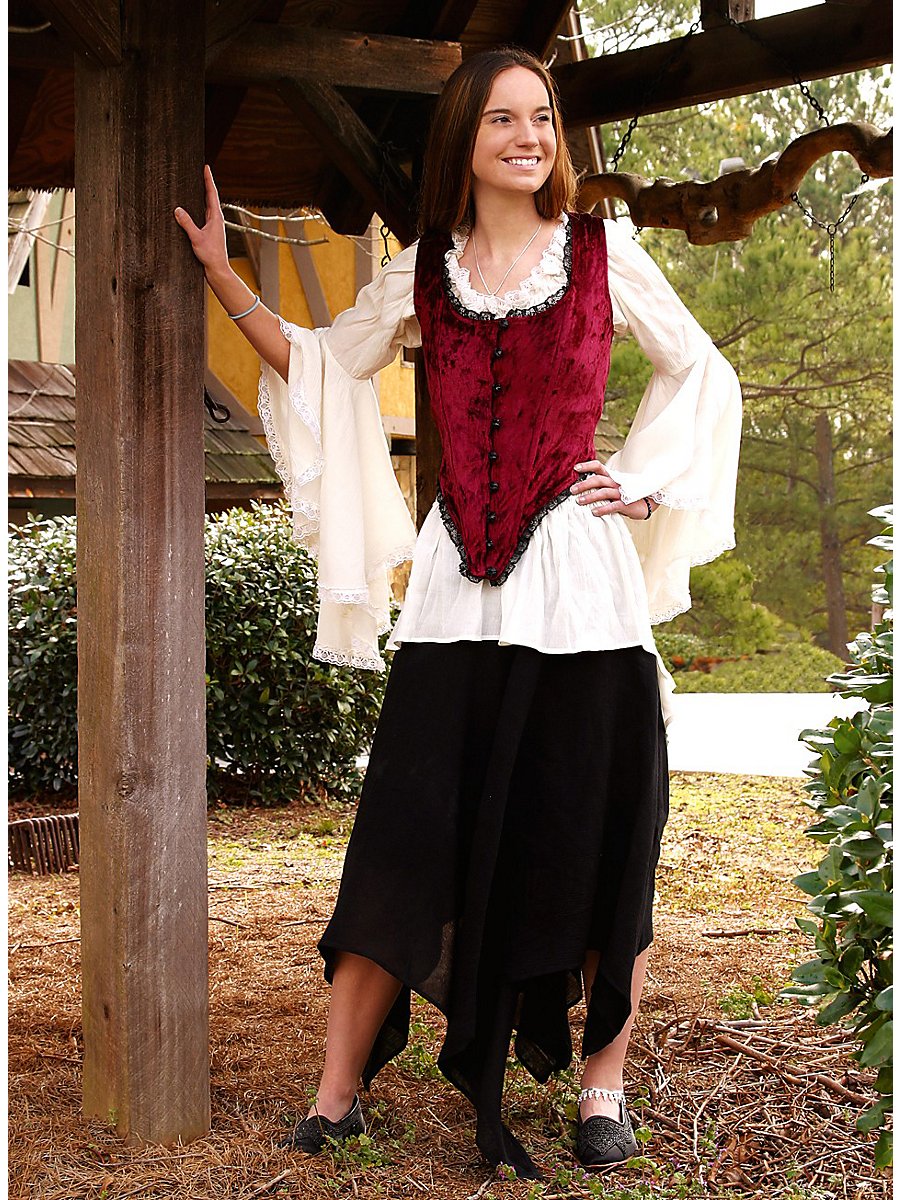 Peasant Girl Skirt black, Size XL