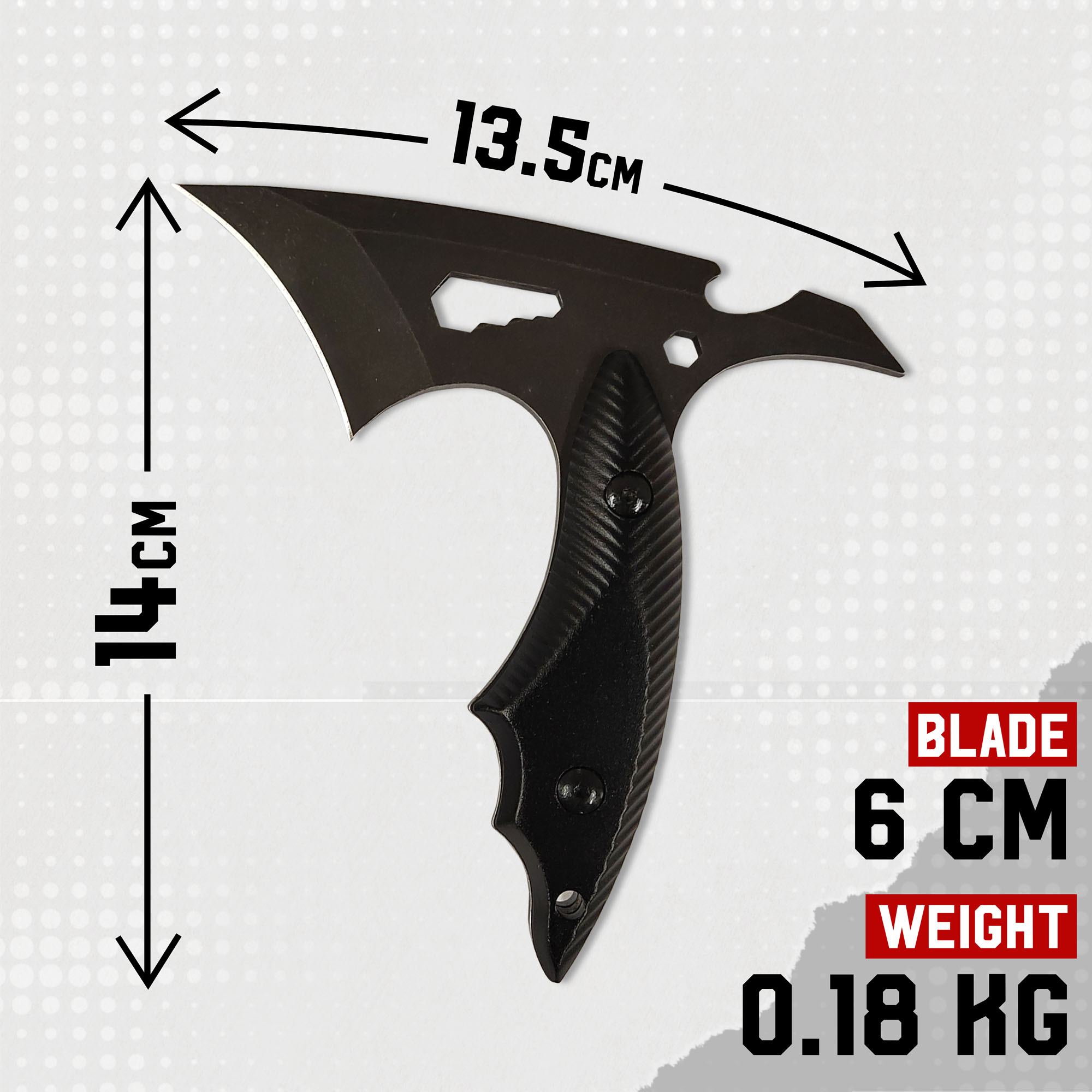 Camping Axe with Sheath, Black Blade