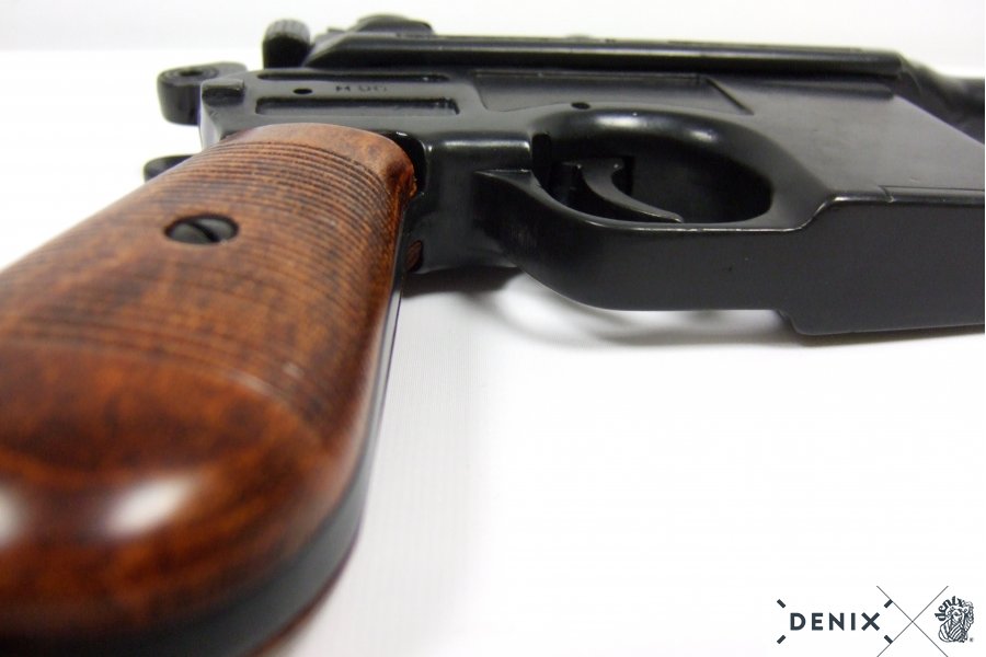 Mauser (pistol) black C 96 with wooden handle