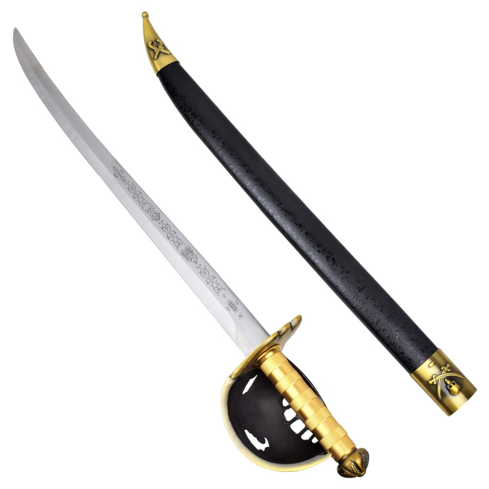 Pirates of the Caribbean: Captain Jack Sparrows Schwert (Entermesser) – 78 cm Stahl-Replika inkl. Scheide