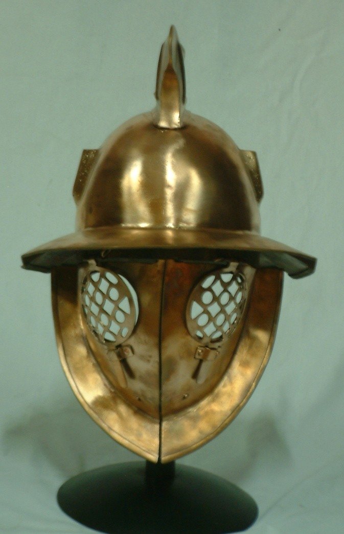 Gladiatoren Helm Hoplomachus - aus 1,6mm Messing