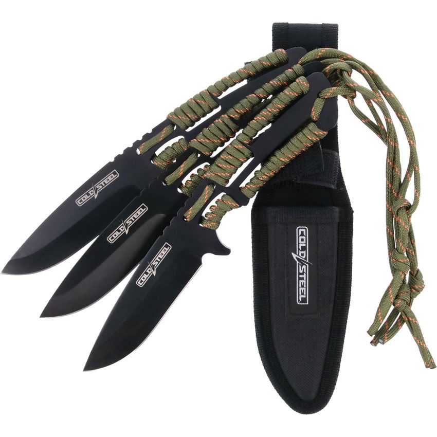 Paracord Handle Throwing Knives - 3 Pack with Sheath