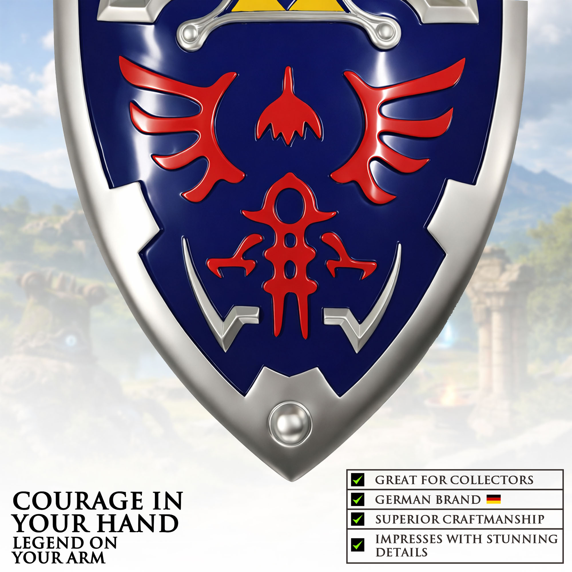 Zelda Hylian Schild – dekorative Fantasy-Replik